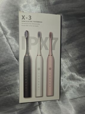 X-3 Sonic Electric Toothbrush - Black or White